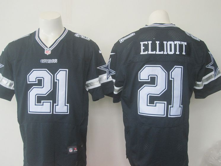 Men Dallas Cowboys 21 Elliott Nike NFL blue elite jersey